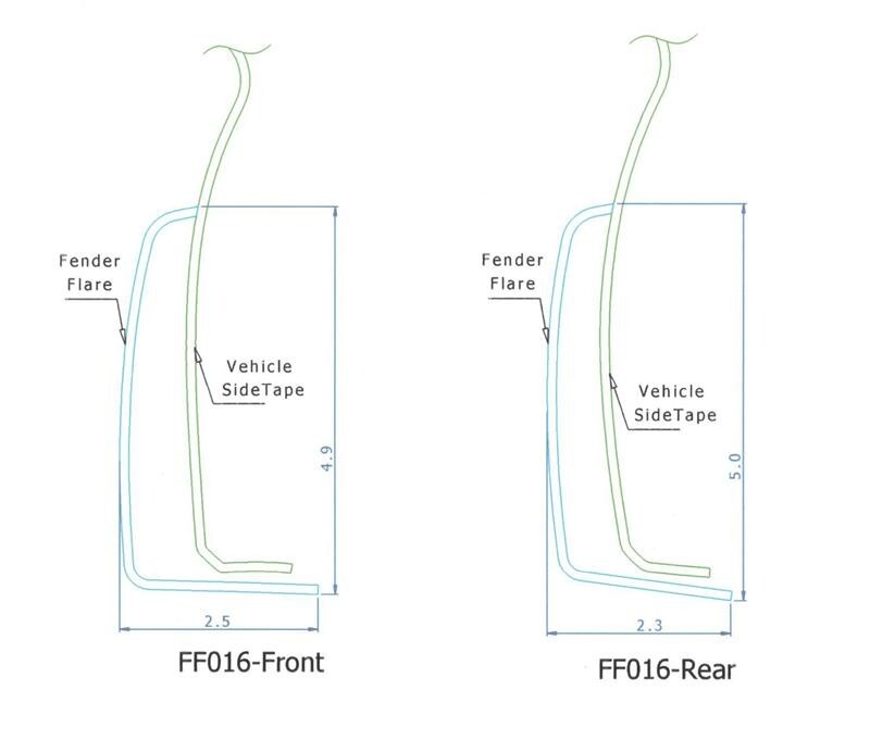 2011-2016 Ford F-250 / 350 Factory OE Style Smooth Black Fender Flares Set of 4