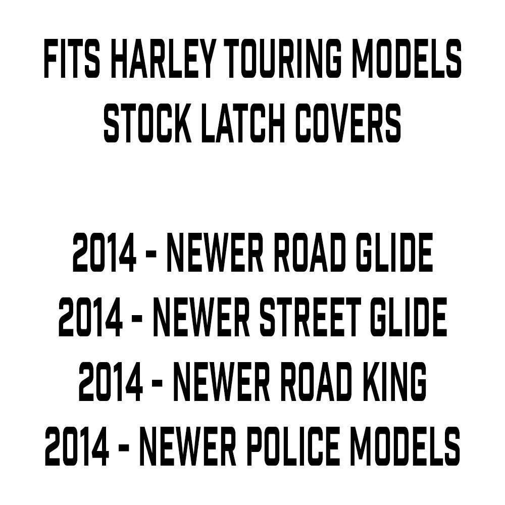 BLACK GREY USA FLAG DISTRESS Saddlebag Latch Inserts for Harley Touring 2014 up