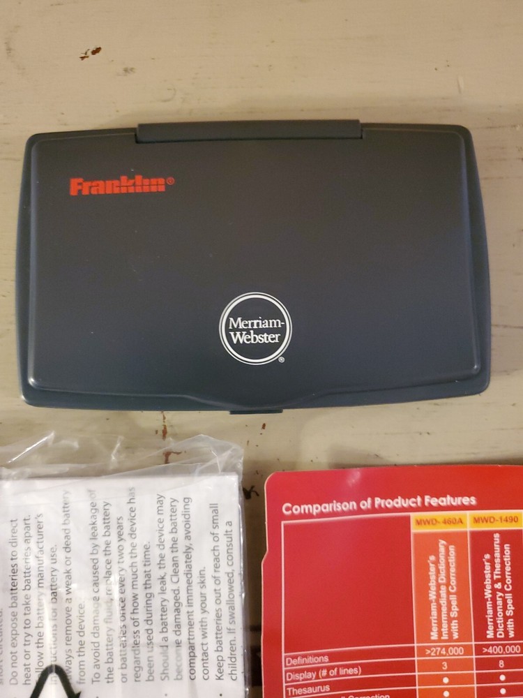 Franklin Intermediate Dictionary w/ Spell Correction 3 in 1 #MWD-460A