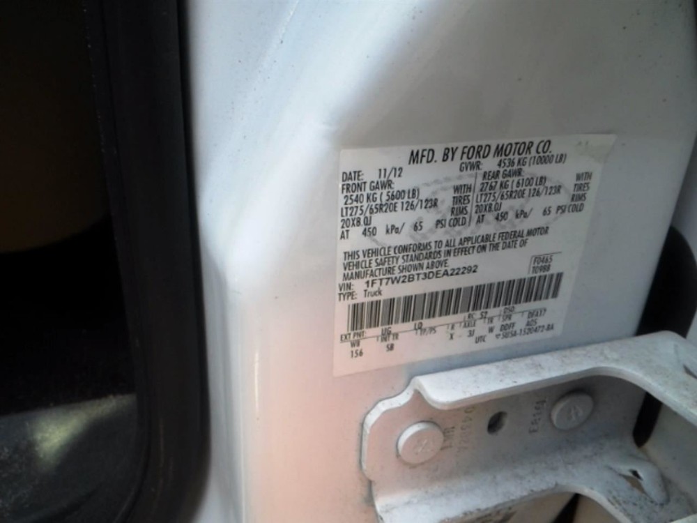 F250SD 2013 Jack 104926485