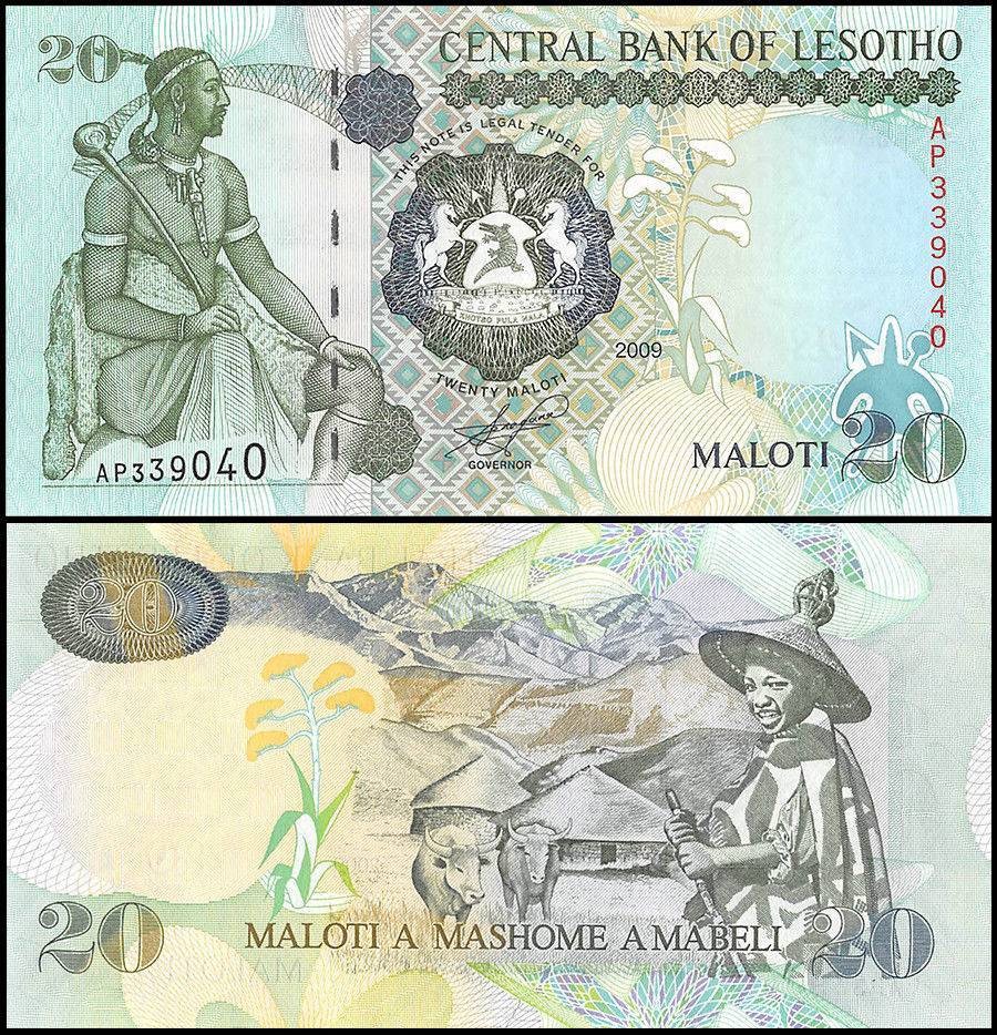 Lesotho 20 Maloti, 2009, P-16g, UNC