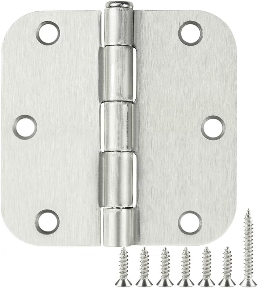 Silver Brushed Nickel Interior Hinges 3.5 Inch 30 Pack