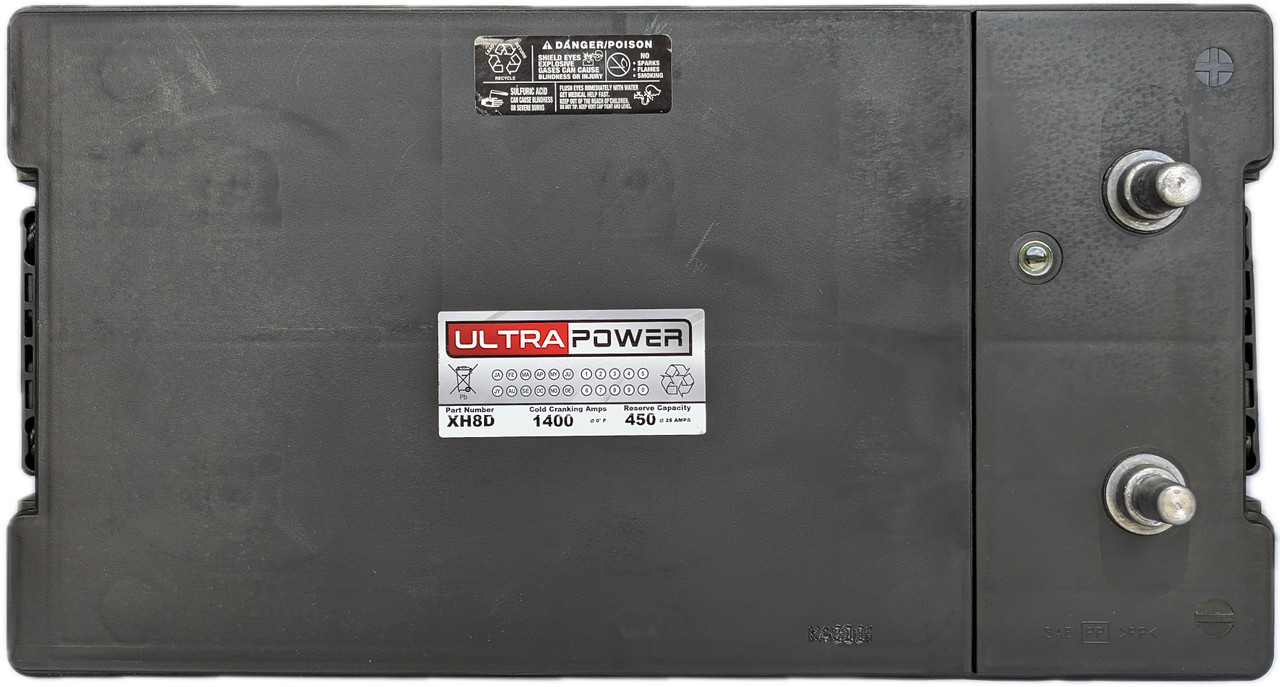 ULTRAPOWER XH8D 12V 1400 CCA Maintenance-Free Heavy Duty Battery (Group 8D)