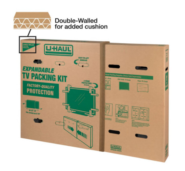 Heavy-Duty Expandable TV Moving Box - Large (32" - 70")