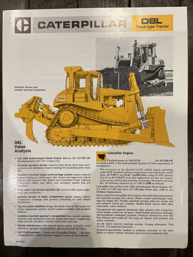 Caterpillar D8L Brochure ‘81