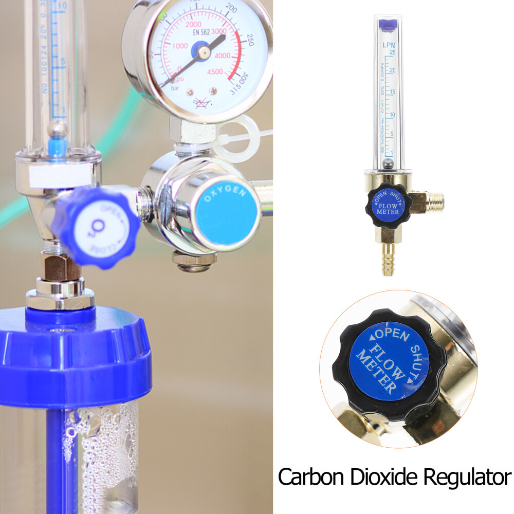 Nitrogen Flow Meter for Brazing Welding Flowmeter Regulator 1/4PT 0.15MPA 7mm
