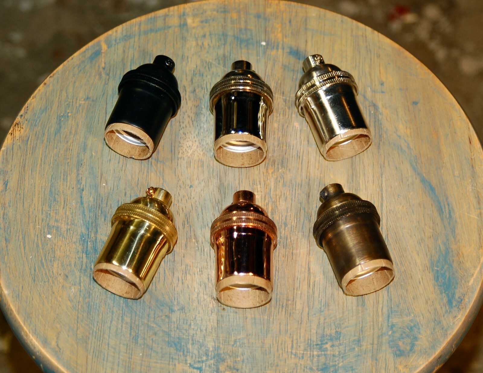 Solid Brass Light Socket, Keyless, Vintage Industrial Lamps Pendants, 6 Options