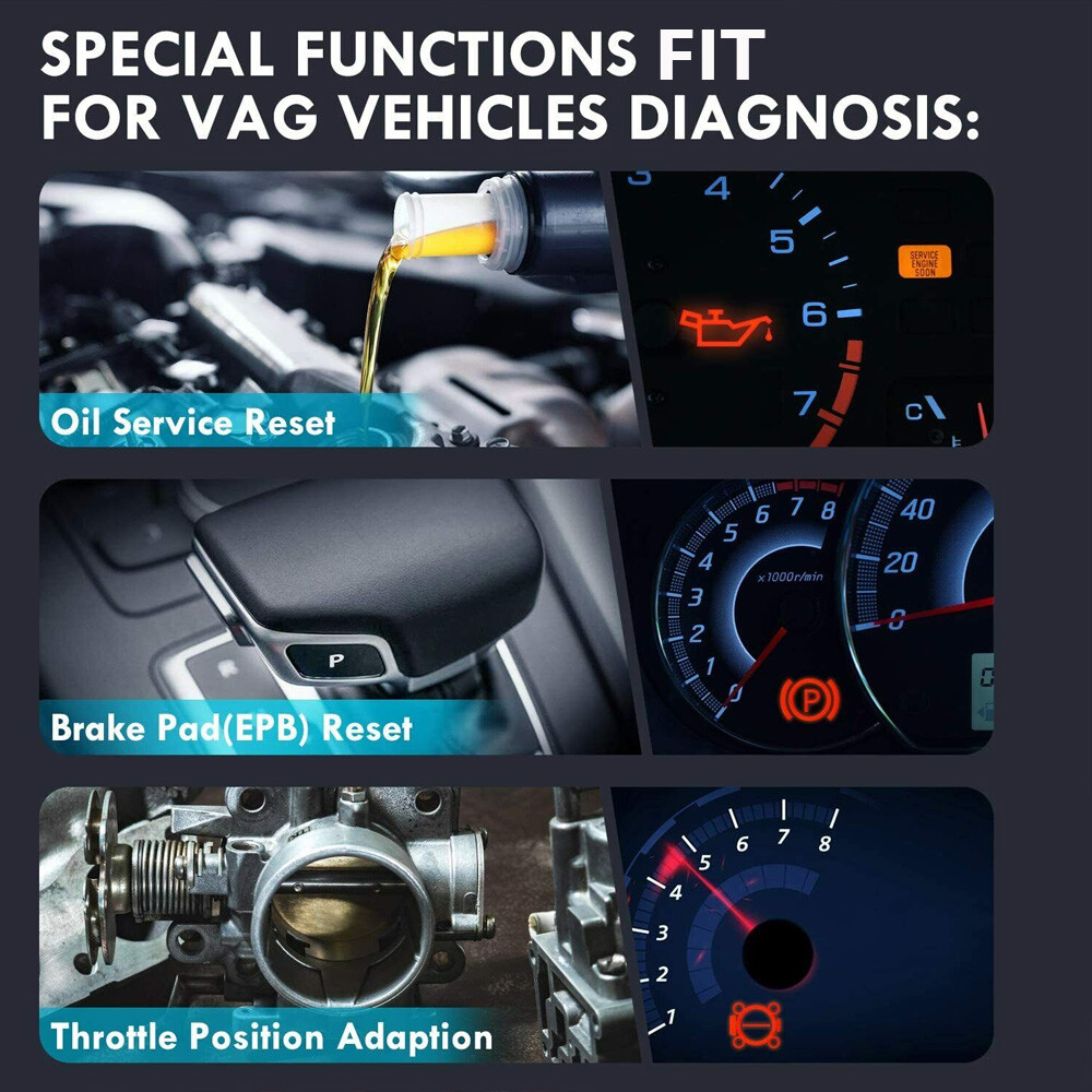 All System OBD2 Scanner Car Code Reader Engine ABS SRS OIL EPB Diagnostic Tool
