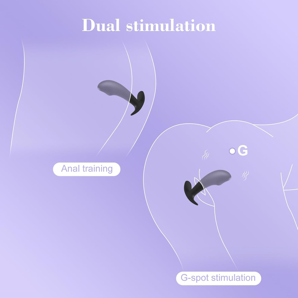 4PCS Butt Plug Set Beginner's Silicone Anal Plug Multiple Stimuli to The Prostat