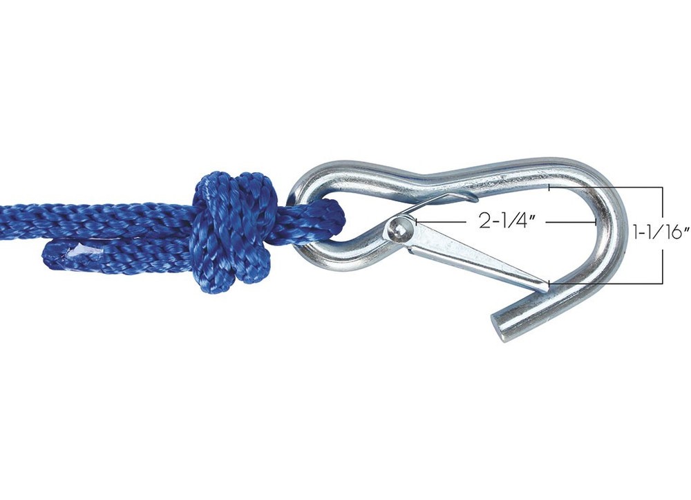 Extreme Max 3006.3452 BoatTector Solid Braid MFP Anchor Line/Hook 1/2"x150' Blue