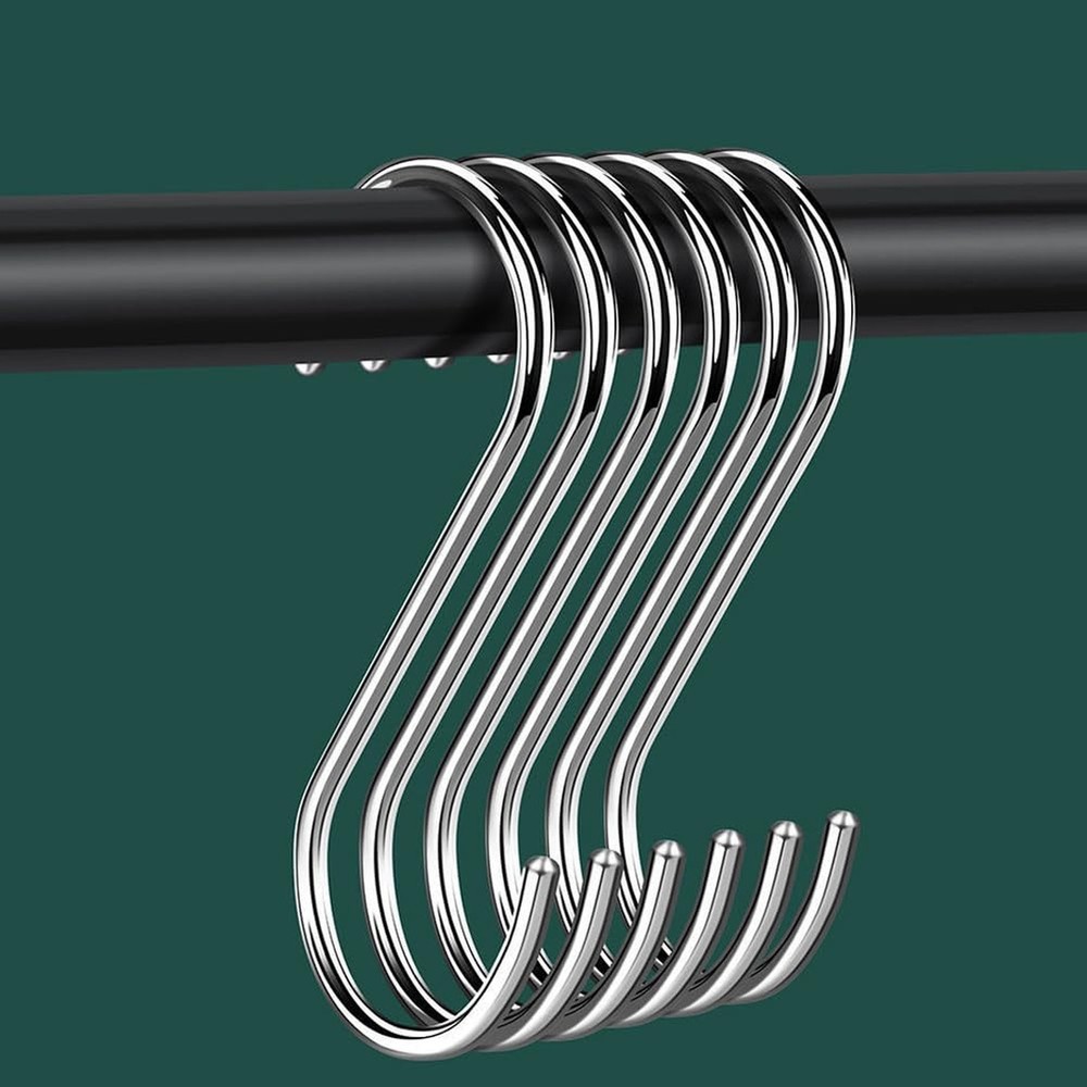 40 Pcs S Hooks for Hanging,3.5 inch S Shaped Hooks for Kitchenware Pots Work ...