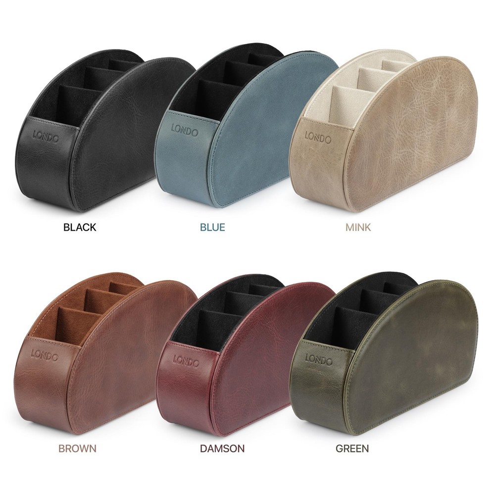 Remote Control Holder with 5 Pockets - Store DVD, One Size, Black