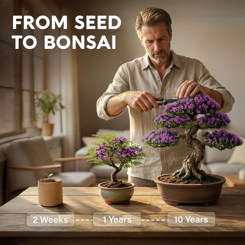 Bonsai Starter Kit – Growing Jacaranda Bonzai Tree | Complete Indoor Tree Kit...