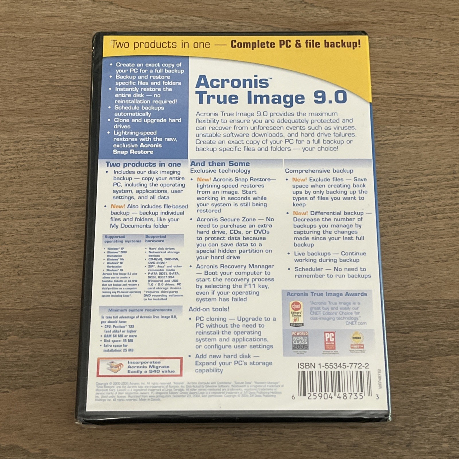 Acronis True Image 9.0 Complete PC Backup Solution Award-Winning 2005 Software
