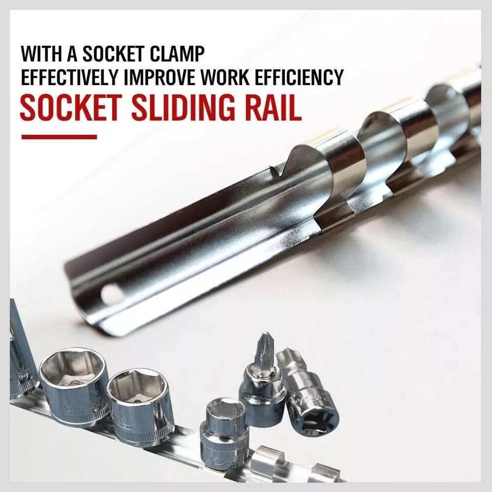 Socket Organizer Set, 3-Piece Metal Socket Holders/Socket Sliding Ra (FVS031100)
