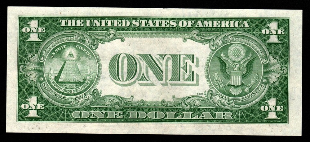 1935F $1 SILVER CERTIFICATE BLUE SEAL GEM UNCIRCULATED