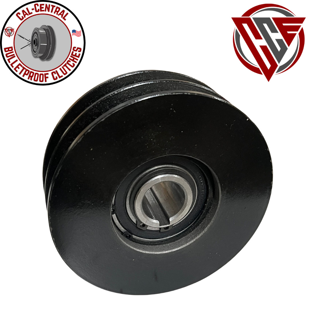 Heavy Duty 2B Centrifugal Clutch Double 5/8" V Belt 1" Bore 5" Pulley NEW