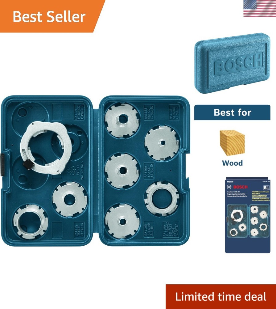 8-Piece Router Template Guide Set