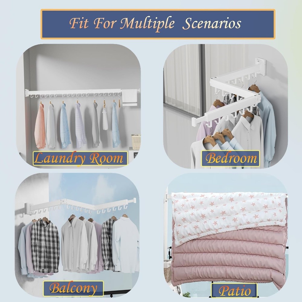 High-Quality Indoor Laundry Rack - Durable, Space-Efficient & Easy to Install