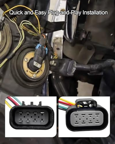 Headlight Connector Harness Compatible with Chevy GMC Sierra Silverado 2014