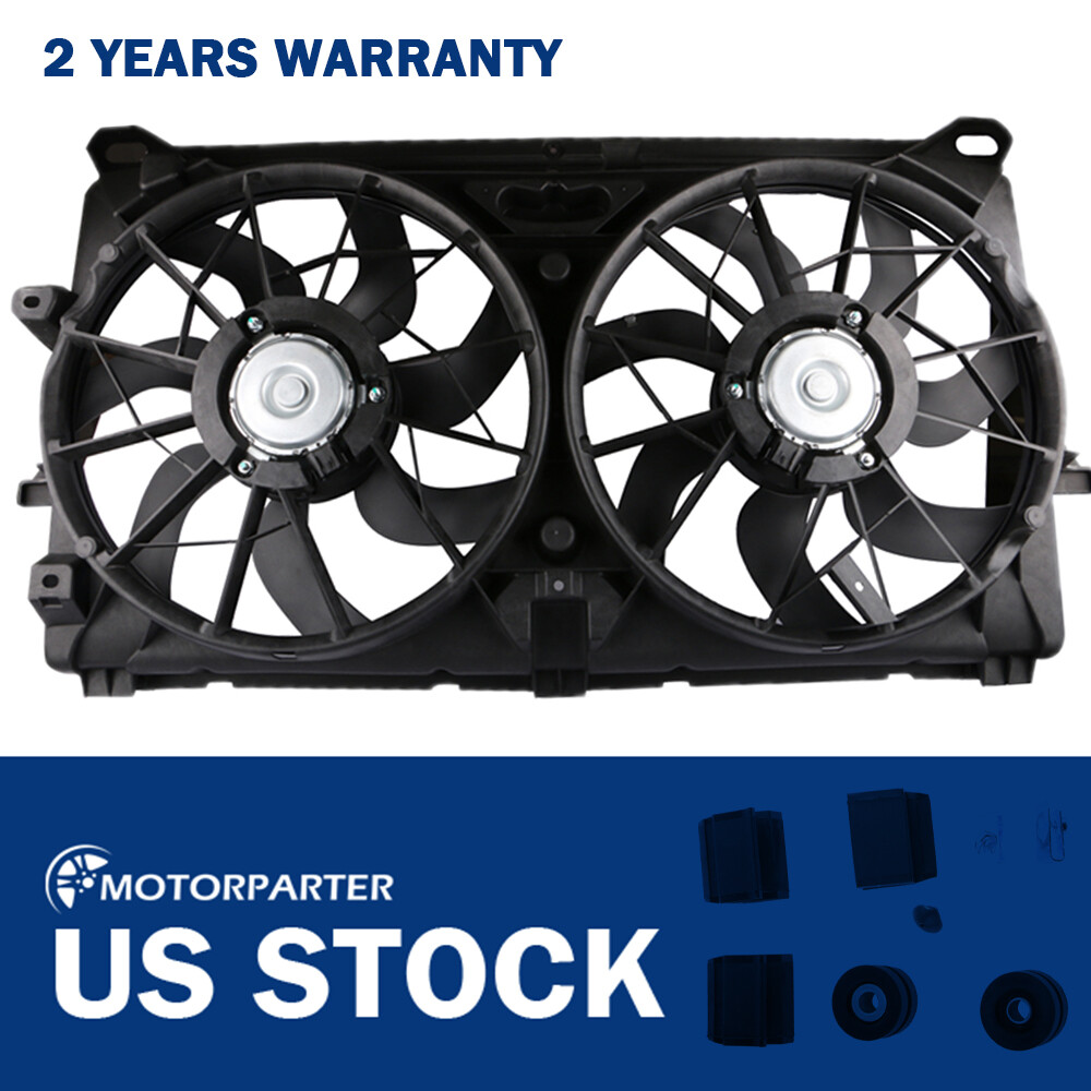 Radiator Condenser Cooling Fan For Chevy Silverado Tahoe GMC Sierra 1500 Yukon