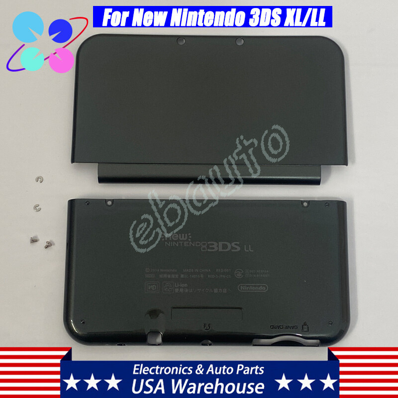 Black A+E Cover Shell Housing Front Back Case Replace For New Nintendo 3DS XL/LL