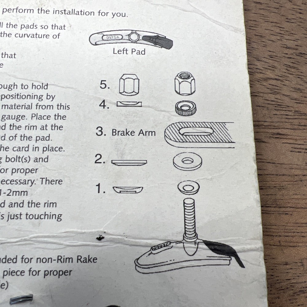 DELTA AZTEC Mag Brake Pads Threaded Shoes