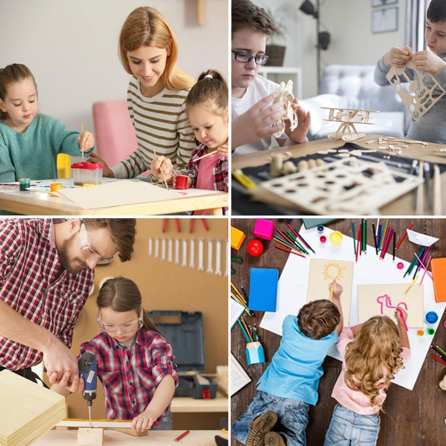 25 Pcs Unfinished Basswood Sheets 1/16", for DIY, Painting, Laser & Wood Burning