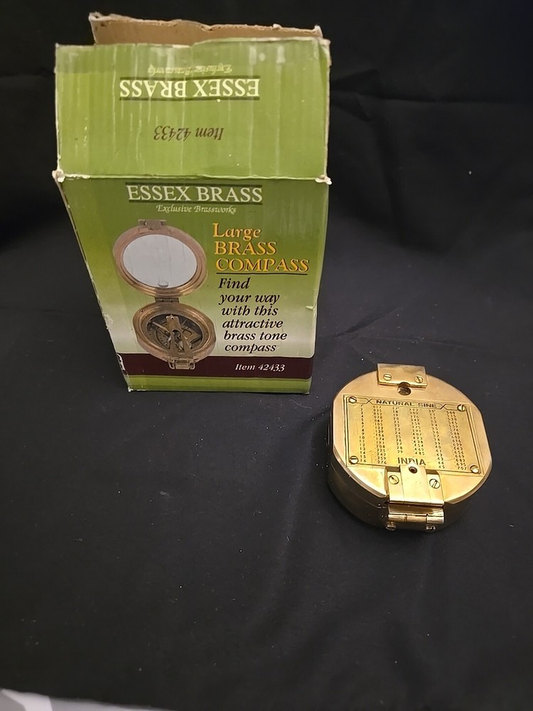 Solid Large Brass Easex Compass