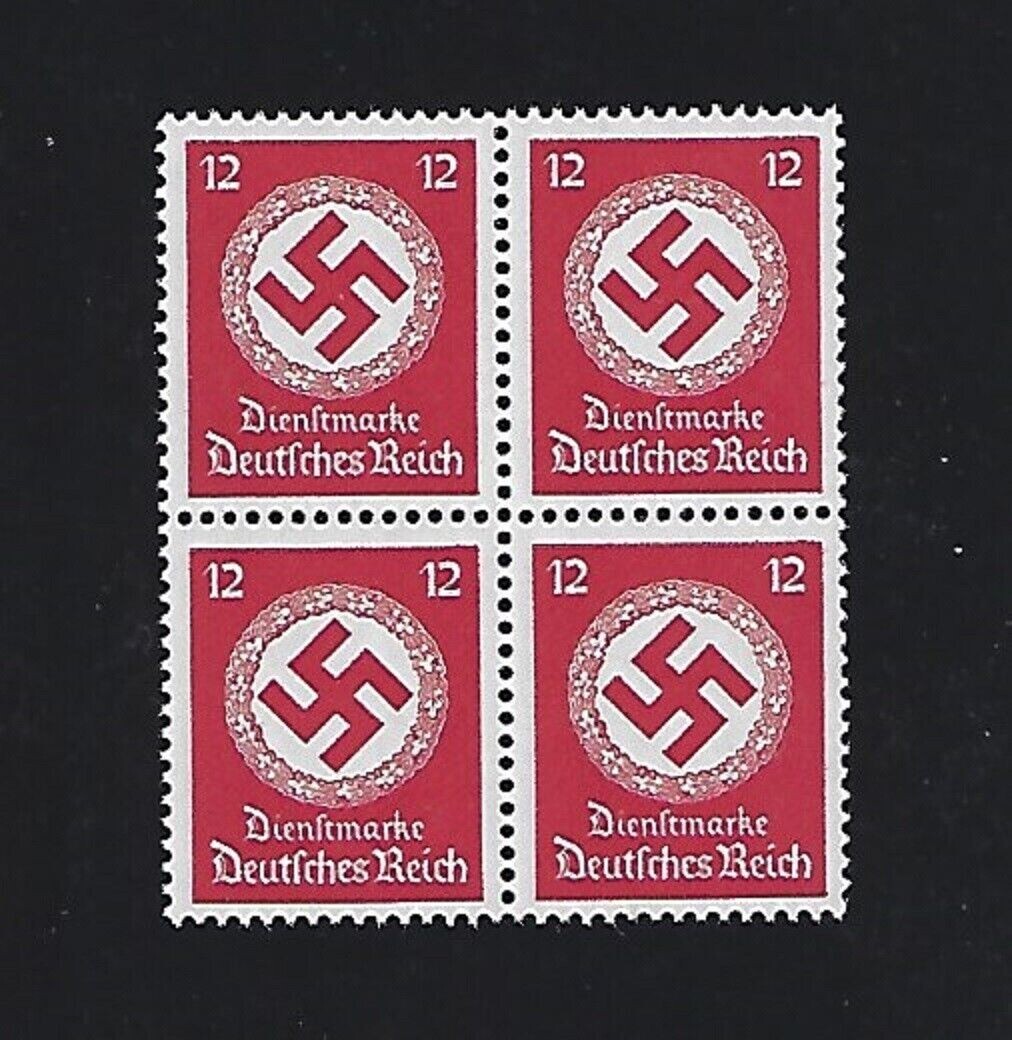 MNH stamp BLOCK Sc 098 / PF12 / WWII Germany /  1942 Third Reich Party Official