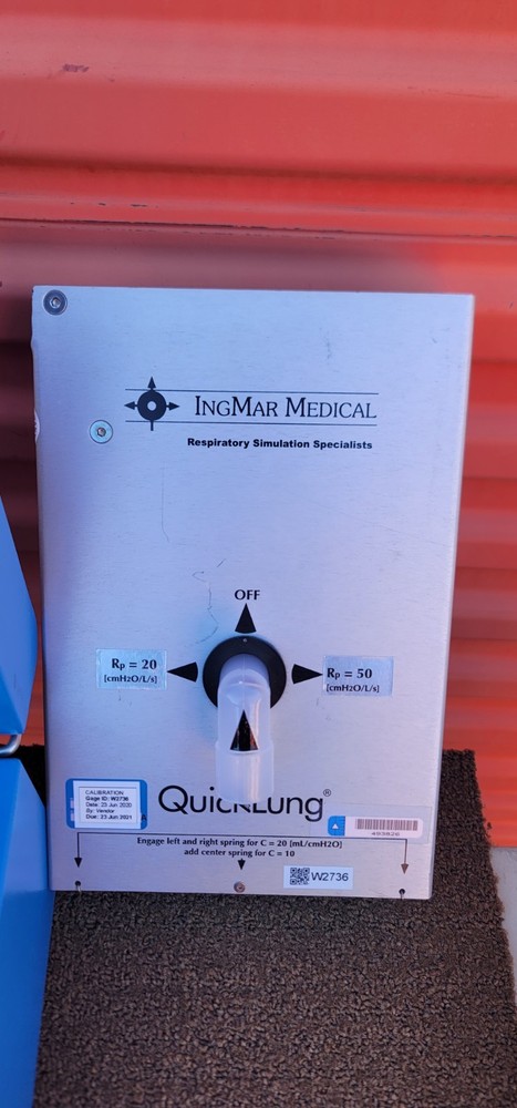 Pre-Owned IngMar Model SB 2000 Dual Compartment Lung Test Demo Simulator
