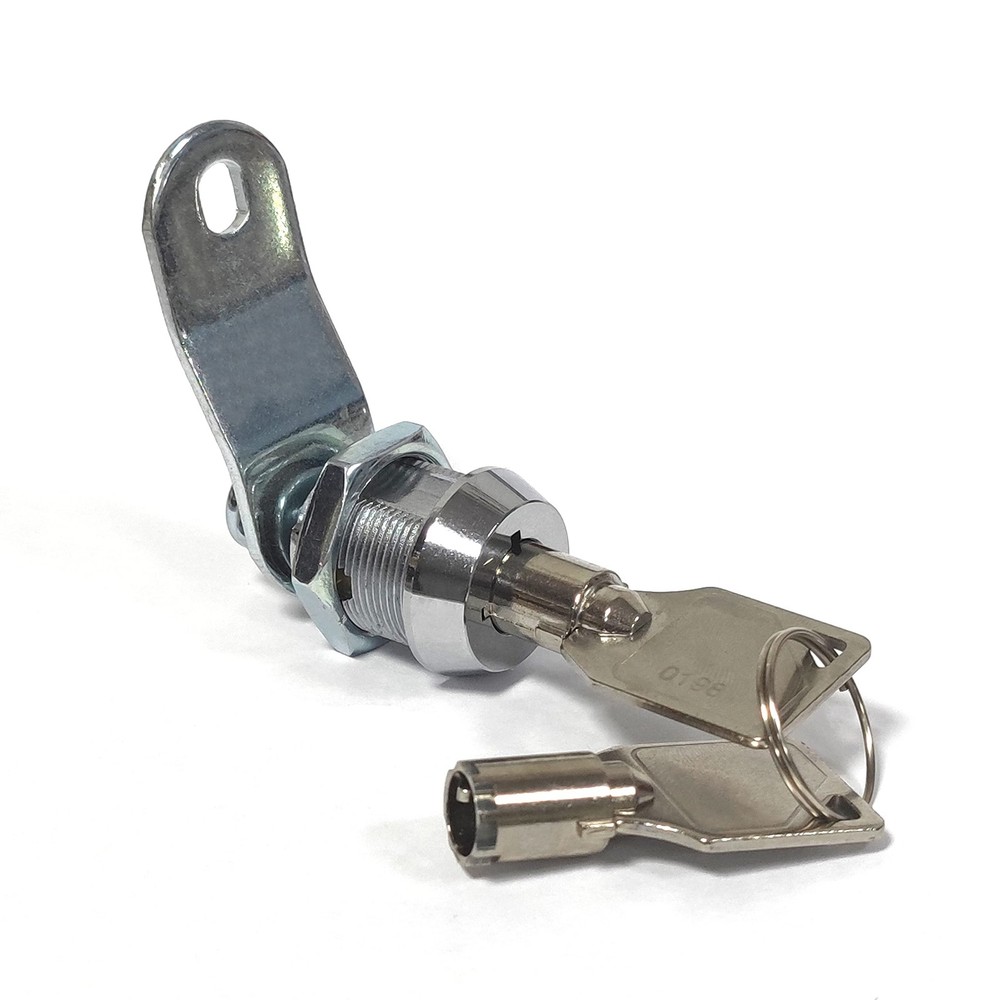 2 Pack Toolbox Lock 5/8" Tubular Cam Replacement Hook Keyed Chrome