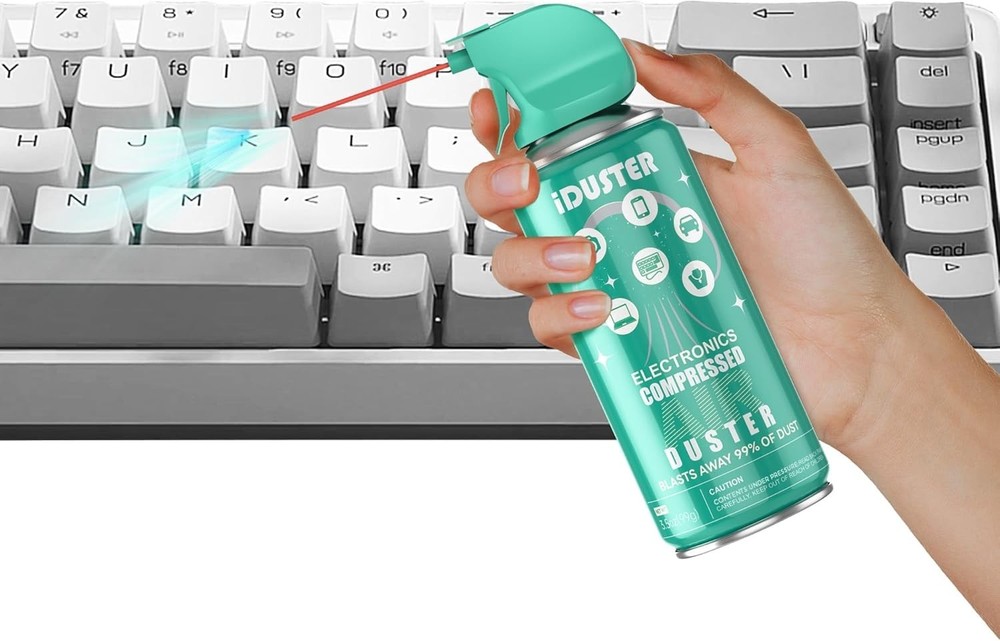 High-Pressure Compressed Air Duster for Electronics - 3.5 oz Precision Cleaning