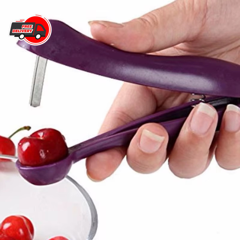 New 5'' Cherry Fruit Kitchen Pitter Remover Olive Corer Seed Remove Pit Tool **