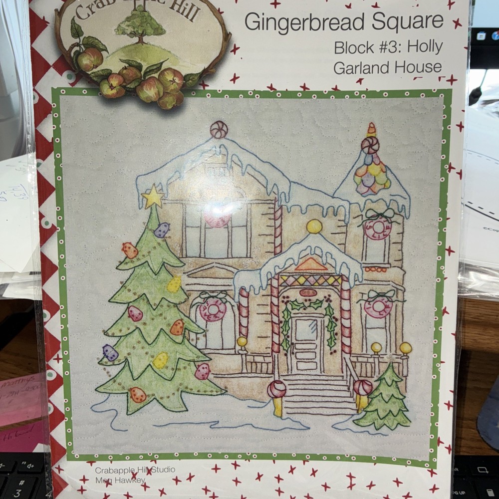 Gingerbread Square Stitching patterns -8 CAH Patterns Pre~owned As Is