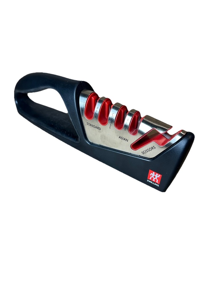 ZWILLING Razor-Sharp 4-Stage Pull Through Knife Sharpener with Shear Sharpener