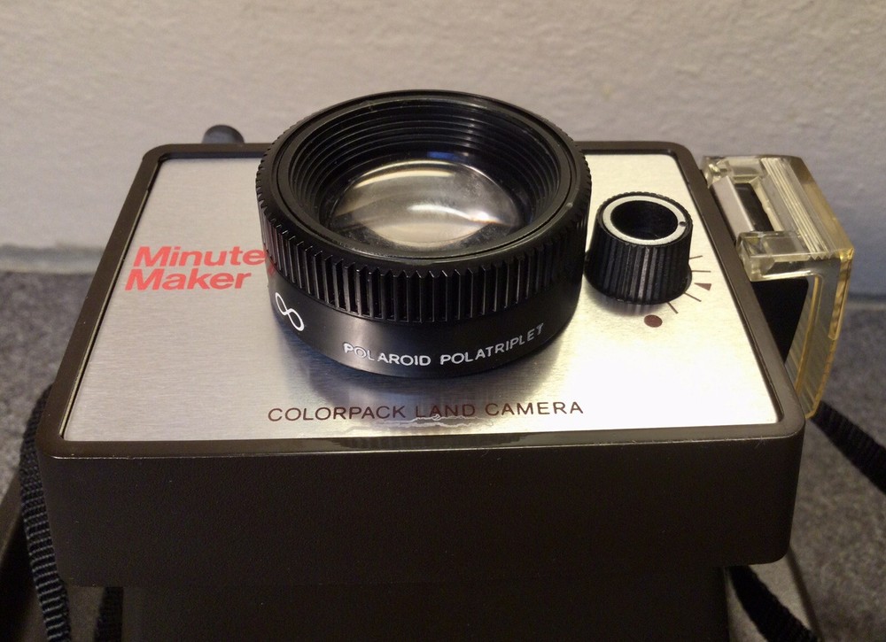POLAROID MINUTE MAKER LAND CAMERA WITH FLASH CUBES, MANUALS & BOX
