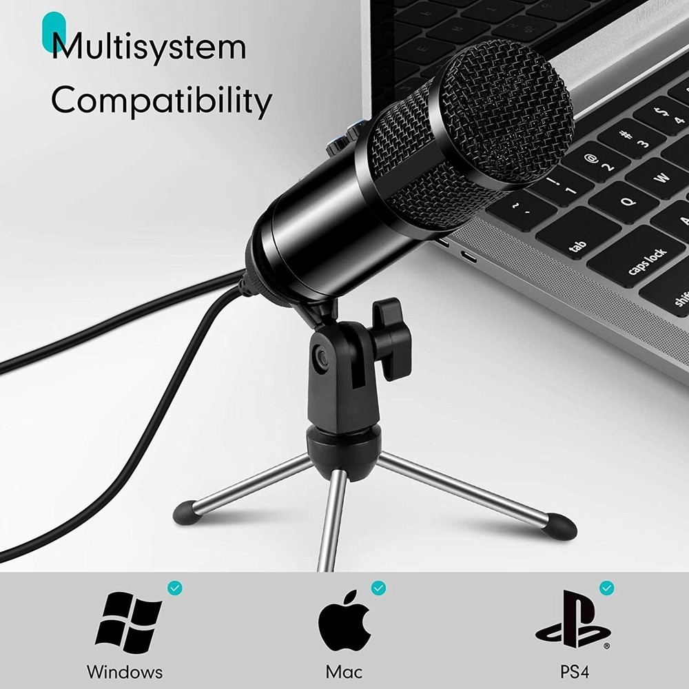 New Multipurpose Condenser Microphones USB Gaming For PC Computer / Laptop