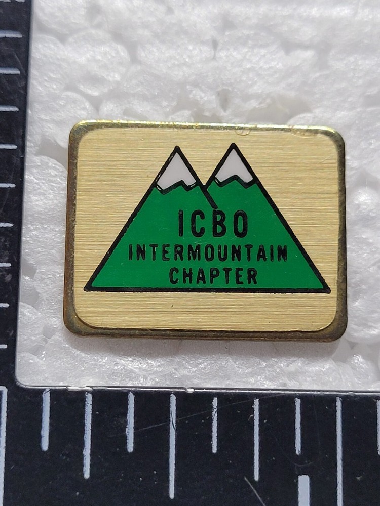 ICBO INTERMOUNTAIN CHAPTER HAT LAPEL PIN PIN BACK USED (T2016)