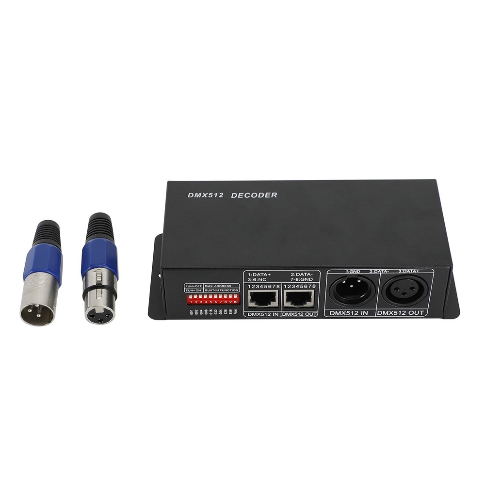 LED RGBW Controller 4x8A Decoder With Digital Display 4 Channel DMX512-4CH
