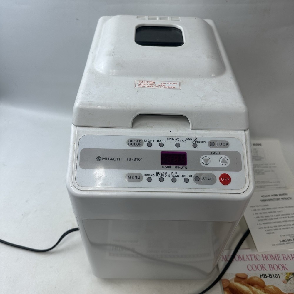 Hitachi HB-B101 Automatic Bread Machine With Manual Tested Works