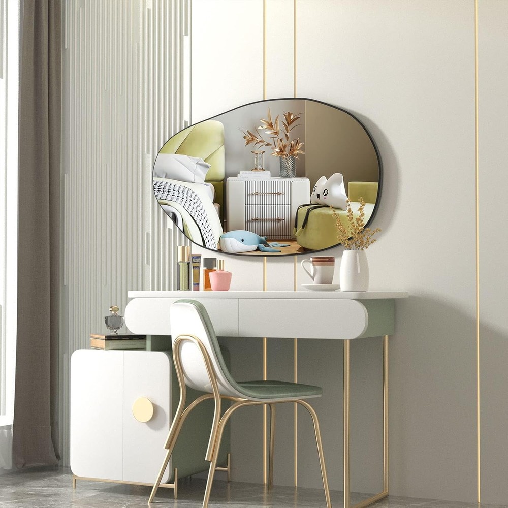 Irregular Asymmetrical Mirror Wall Mounted Unique Vanity Mirror,Shaped Dressing