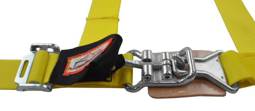 UTV SEAT BELT HARNESS RACE 2" HARNESS 4 POINT LATCH TYPE YELLOW