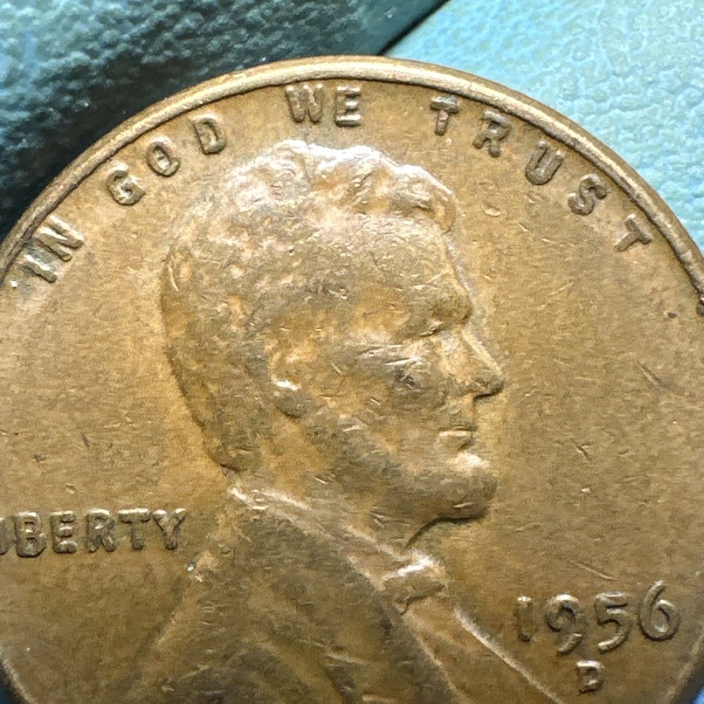1956 D Lincoln Cent- Obverse Machine Doubling- Error!