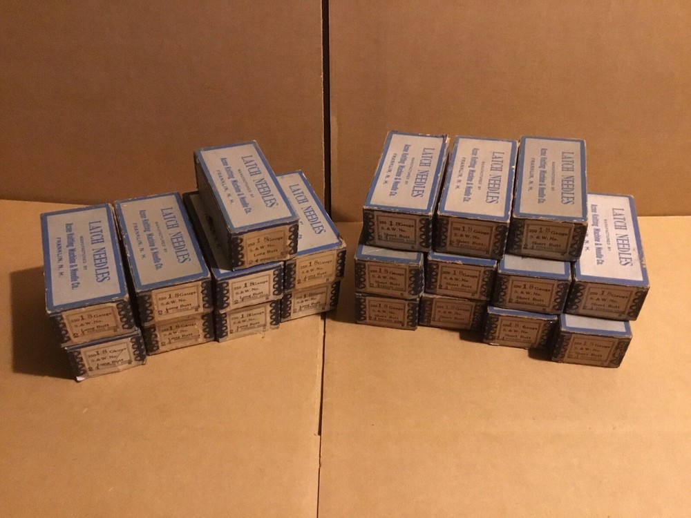 (1) Vintage Acme Knitting Machine & Needle Co. Latch Needles FULL BOXES