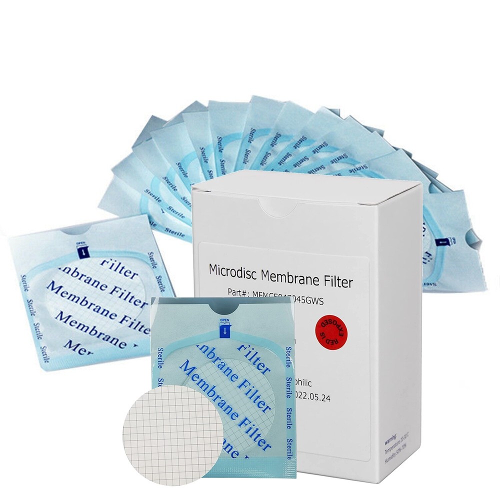 MCE Membrane Filter,Sterile,Black Grid, 47 mm,0.45µm,100-4000pcs,Lab Disc Filter