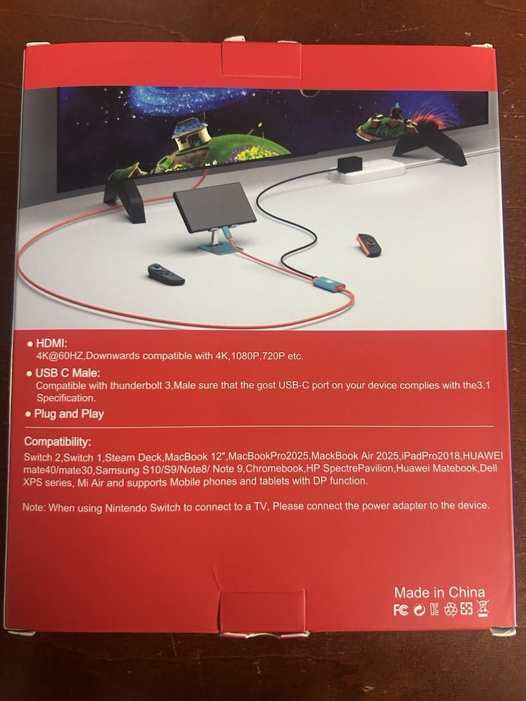 Switch Portable Dock，Usb-C to HDMI TV Adapter for Switch/Switch Oled(Blue)