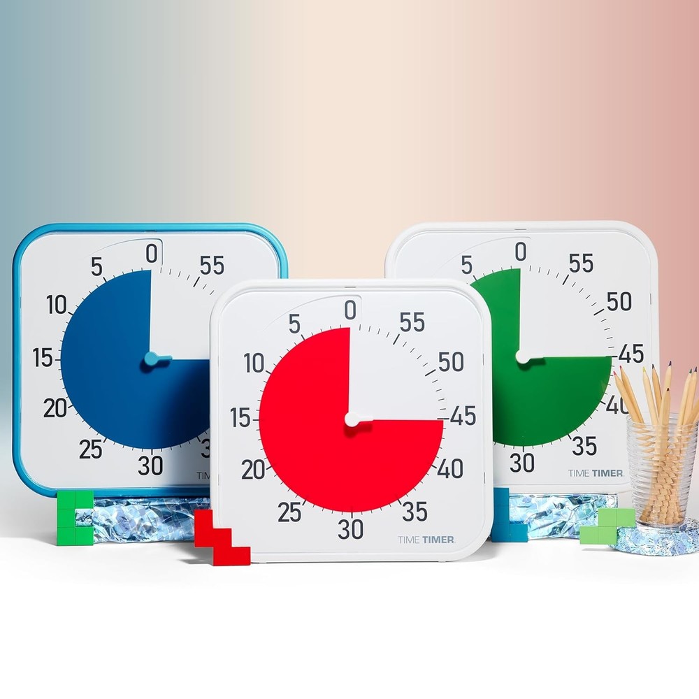Time Timer Original 12" Visual Countdown Timer – Large 60-Minute Silent Classr