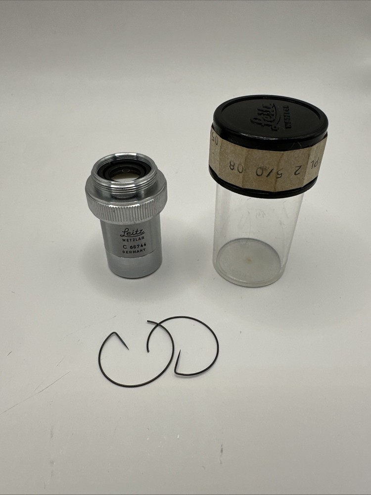 Leitz Wetzlar PL 2.5x /0.08 Microscope Objective Lens Germany 170/-
