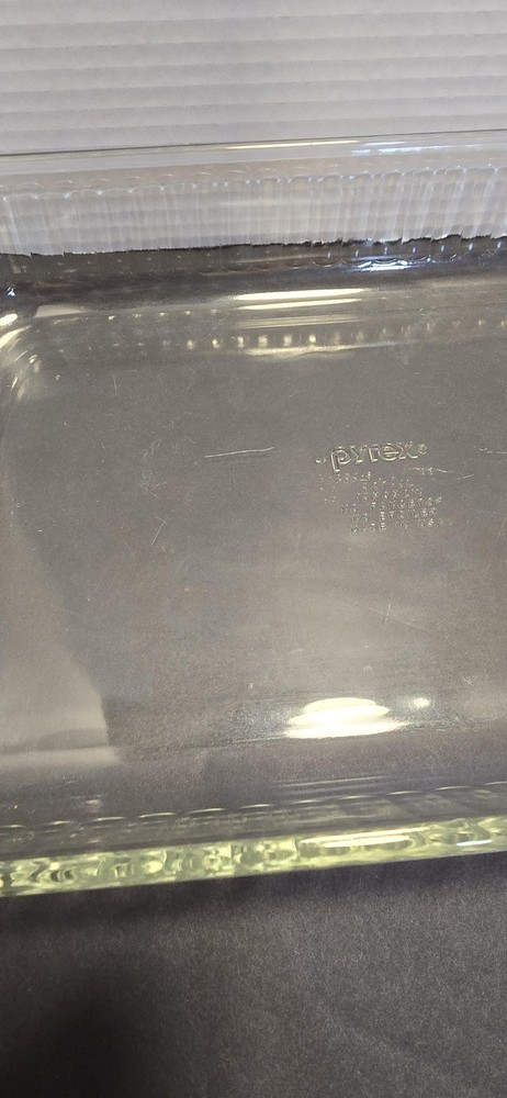 Pyrex 233B 3 Qt Rectangular Glass Baking Dish 13x9x2in Clear Pan Ovenware USA